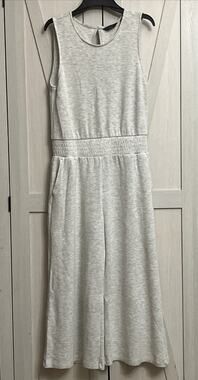 Danskin Women's Sleeveless Wide Leg Scuba Gaucho Jumpsuit Gray Size XS